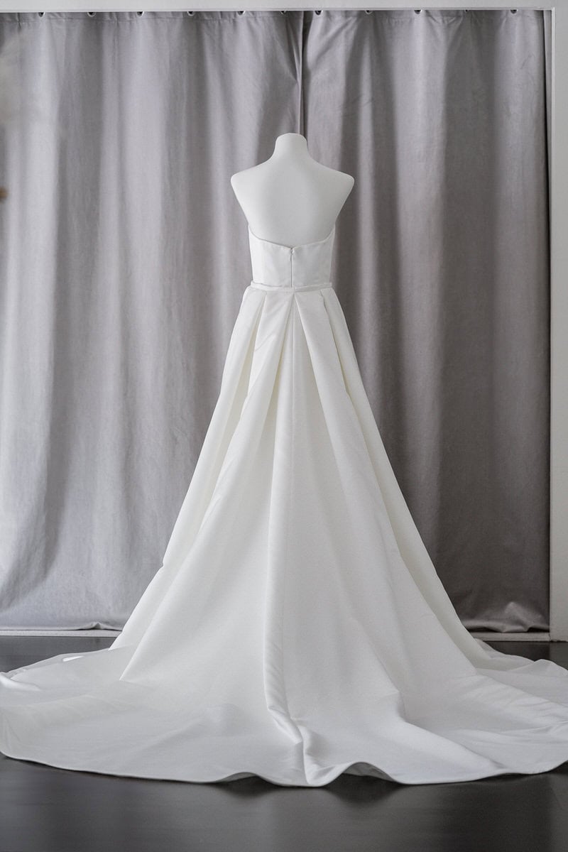 Ivory & White Bridal off shoulder minimalist ballgown