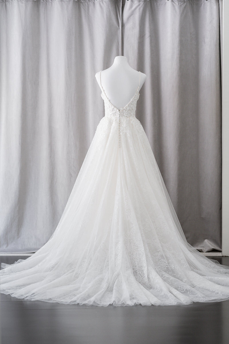 Ivory & White Bridal off shoulder minimalist ballgown