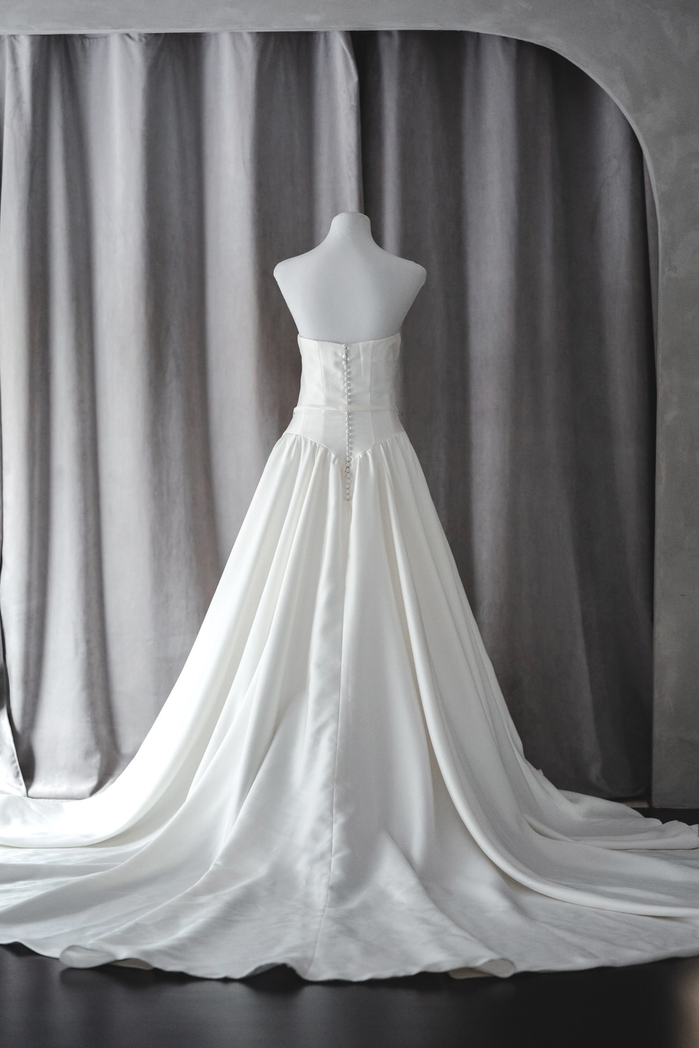 Ivory & White Bridal off shoulder minimalist ballgown