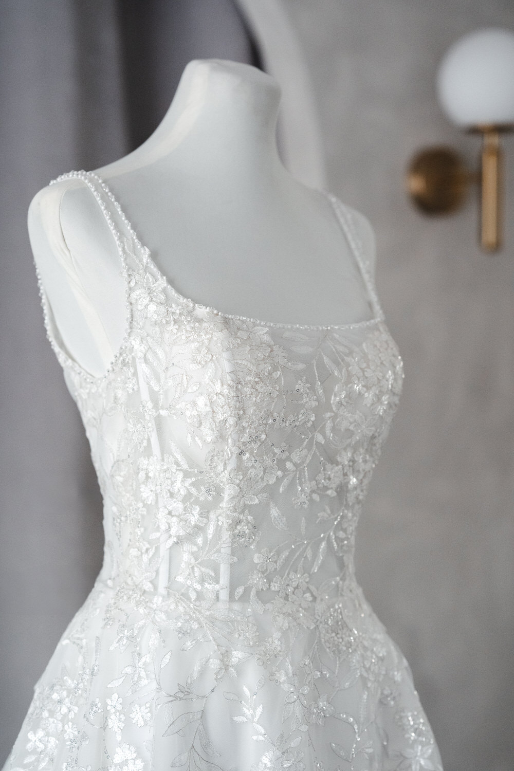 square neckline lace ballgown rtw wedding gown manila