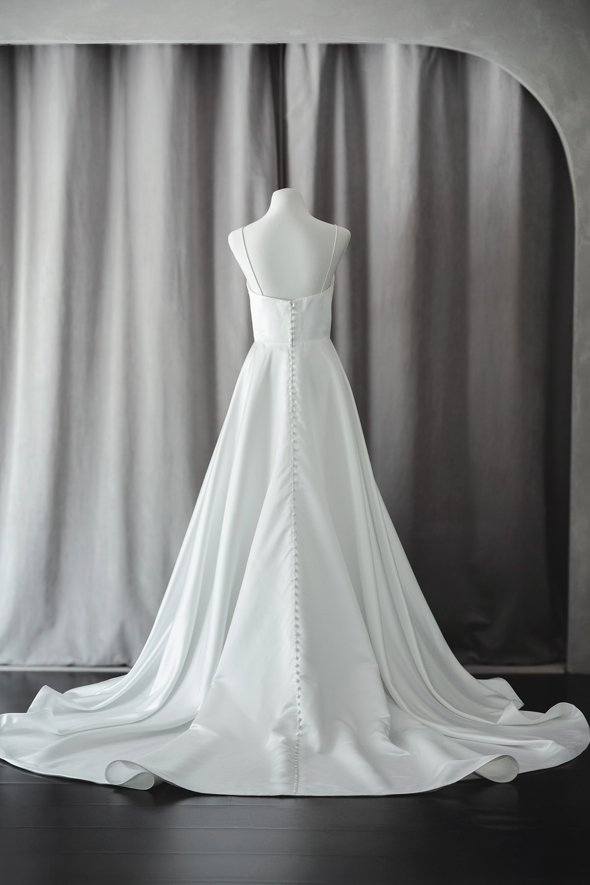 Ivory & White Bridal off shoulder minimalist ballgown