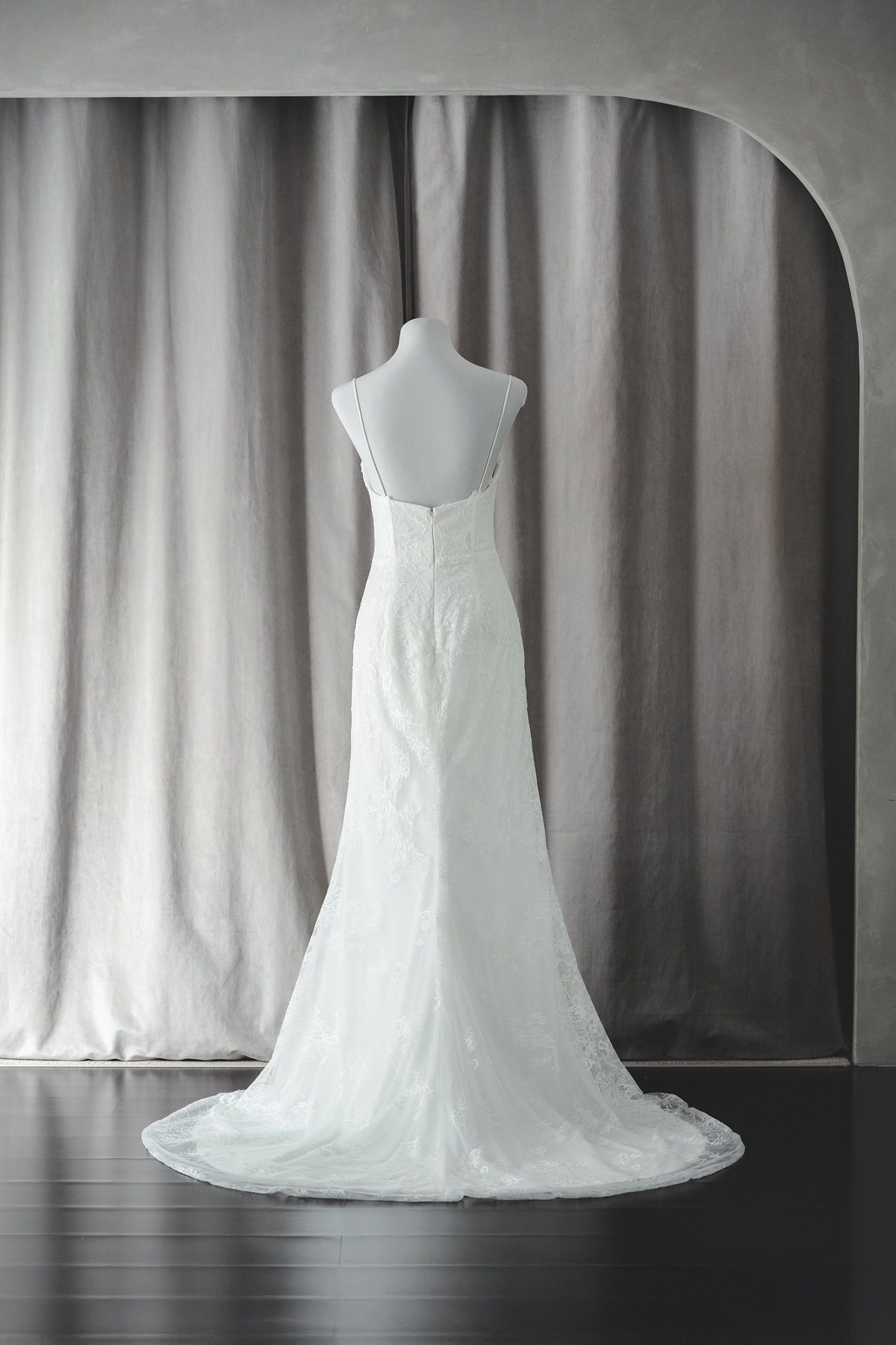 Ivory & White Bridal off shoulder minimalist ballgown