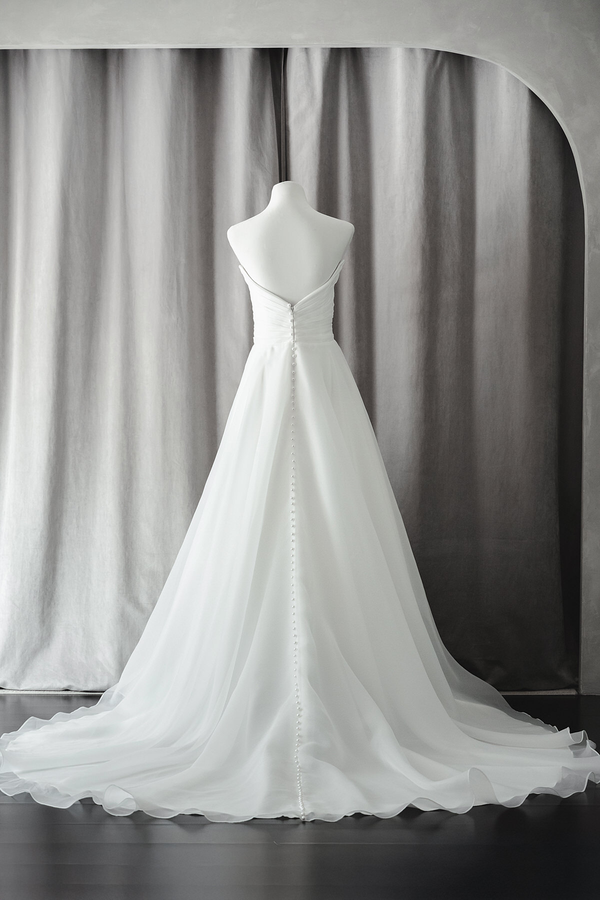 Ivory & White Bridal off shoulder minimalist ballgown